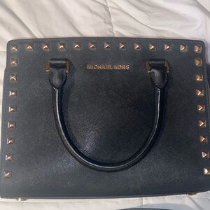 Michael Kors gold studded bag